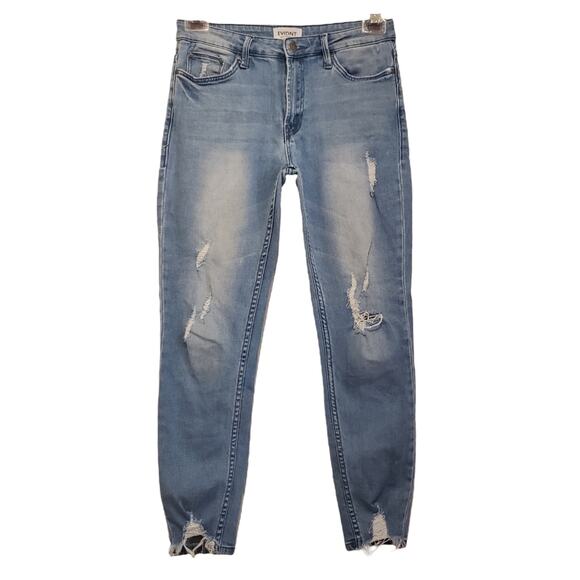 Evidnt Denim - Evidnt Los Angeles Womens 27 Distressed Skinny Jeans